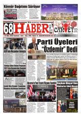 Aksaray 68 Haber gazetesi 1. sayfa