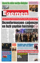 Aksaray Egemen gazetesi 1. sayfa
