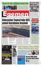 Aksaray Egemen gazetesi 1. sayfa