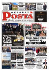 Aksaray Posta gazetesi 1. sayfa