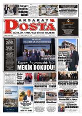 Aksaray Posta gazetesi 1. sayfa