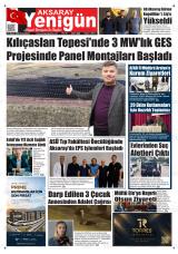 Aksaray Yenigün gazetesi 1. sayfa