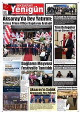 Aksaray Yenigün gazetesi 1. sayfa