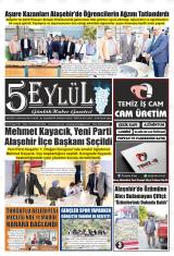 Alaşehir 5 Eylül gazetesi 1. sayfa
