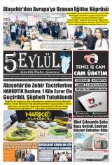 Alaşehir 5 Eylül gazetesi 1. sayfa