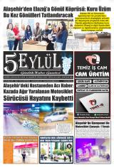 Alaşehir 5 Eylül gazetesi 1. sayfa