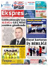 Aliağa Ekspres gazetesi 1. sayfa