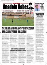 Anadolu Haber gazetesi 1. sayfa