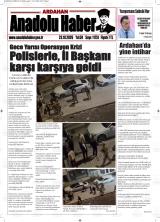 Anadolu Haber gazetesi 1. sayfa