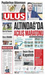Ankara Ulus gazetesi 1. sayfa