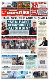 Antalya Türk gazetesi 1. sayfa