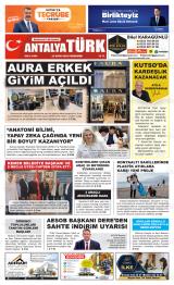 Antalya Türk gazetesi 1. sayfa
