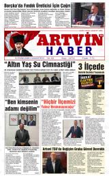 Artvin'de Haber gazetesi 1. sayfa