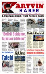 Artvin'de Haber gazetesi 1. sayfa