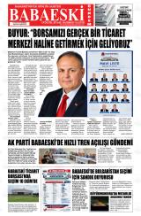 Babaeski Gündem gazetesi 1. sayfa