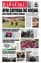 Babaeski Gündem gazetesi 1. sayfa