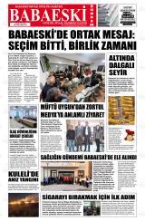 Babaeski Gündem gazetesi 1. sayfa