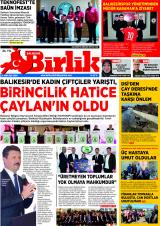 Balıkesir Birlik gazetesi 1. sayfa
