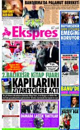 Balıkesir Ekspres gazetesi 1. sayfa