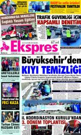 Balıkesir Ekspres gazetesi 1. sayfa