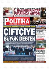 Balıkesir Politika gazetesi 1. sayfa