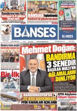 Banses gazetesi 1. sayfa