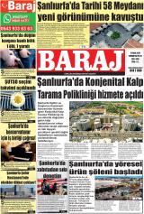 Baraj gazetesi 1. sayfa