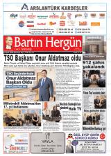 Bartın Hergün gazetesi 1. sayfa