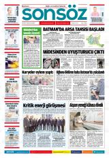 Batman Sonsöz gazetesi 1. sayfa