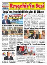 Beyşehir'in Sesi gazetesi 1. sayfa