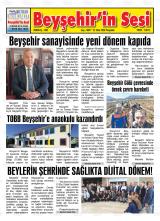 Beyşehir'in Sesi gazetesi 1. sayfa