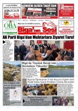 Biga'nın Sesi gazetesi 1. sayfa