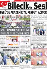 Bilecik'in Sesi gazetesi 1. sayfa