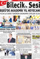 Bilecik'in Sesi gazetesi 1. sayfa