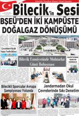 Bilecik'in Sesi gazetesi 1. sayfa