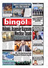 Bingöl Kenthaber gazetesi 1. sayfa