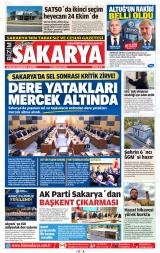 Bizim Sakarya gazetesi 1. sayfa