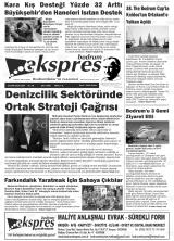 Bodrum Ekspres gazetesi 1. sayfa