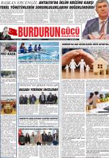 Burdurun Gücü gazetesi 1. sayfa