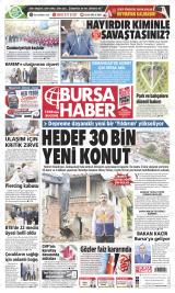 Bursa Haber gazetesi 1. sayfa