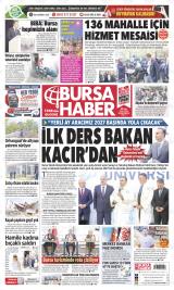 Bursa Haber gazetesi 1. sayfa