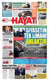 Bursa Hayat gazetesi 1. sayfa