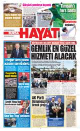 Bursa Hayat gazetesi 1. sayfa