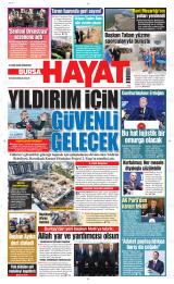 Bursa Hayat gazetesi 1. sayfa