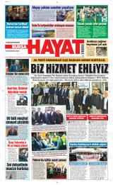 Bursa Hayat gazetesi 1. sayfa
