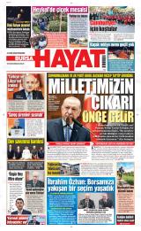 Bursa Hayat gazetesi 1. sayfa