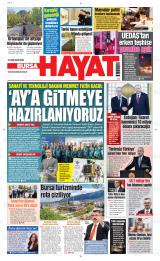 Bursa Hayat gazetesi 1. sayfa