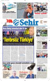 Bursa Şehir gazetesi 1. sayfa