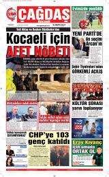 Çağdaş Kocaeli gazetesi 1. sayfa