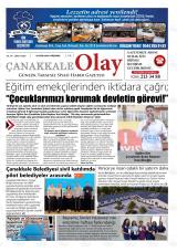 Çanakkale Olay gazetesi 1. sayfa
